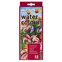 M.M. 12pce Watercolour Paints 12ml