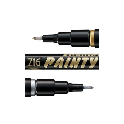 Zig Painty Pen Extra Fine Twin Tip Gold/Silver