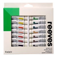 Reeves Artists' Acrylic Colour Sets 18 x 10ml Tubes