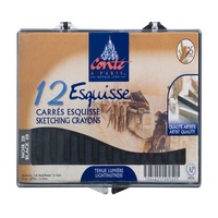 Conte Crayon Set - 12 Sketch Black 2B