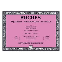 Arches Watercolour Block Hot Press (Smooth) 300gsm 18x26cm 20 Sheets