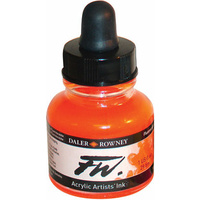 Daler Rowney FW Acrylic Ink - FLUORESCENT ORANGE