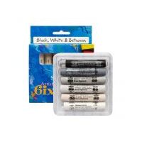 ART SPECTRUM SOFT PASTELS SET 6 - BLACK WHITE & BETWEEN