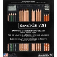   Generals Drawing & Sketching Pencil Kit #20                             