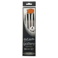 M.M. Gallery Series Brush Set Acrylic 4pce