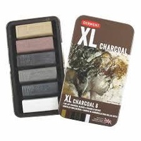 COLOURED CHARCOAL TIN 6 ASSORTED
