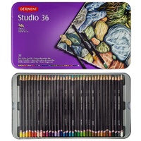 DERWENT STUDIO COLOURING PENCILS - TIN 36