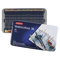DERWENT WATERCOLOUR PENCILS - TIN 36