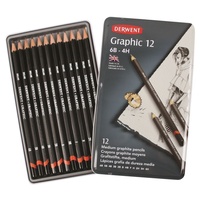 DERWENT GRAPHIC PENCILS MEDIUM- TIN 12
