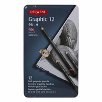 DERWENT GRAPHIC PENCILS SOFT - TIN 12