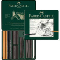 Faber-Castell Pitt Mixed Media Charcoal Tin 24