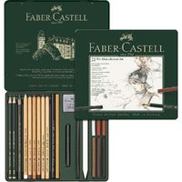 Faber-Castell Pitt Mixed Media Set Monochrome Tin 21
