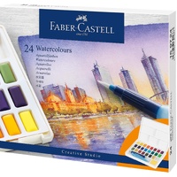 FABER CASTELL CREATIVE STUDIO WATERCOLOUR KIT 24 + WATER BRUSH