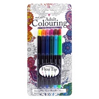 M.M. Adult Colouring Brush Markers 12pce