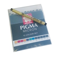 SAKURA PIGMA MICRON 12 PEN MIXED ASSORTMENT