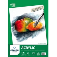 Canson Academy Acrylic Pad, 12 sheets, A3