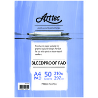 Arttec Bleedproof Pad A2 50 Sheets 70GSM