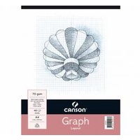 Canson Graph Pad, 2/10/20mm blue grids, 40 sheet, A3
