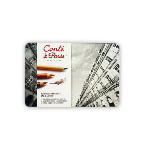 Conte Sketching Assorted Studio Set x 12