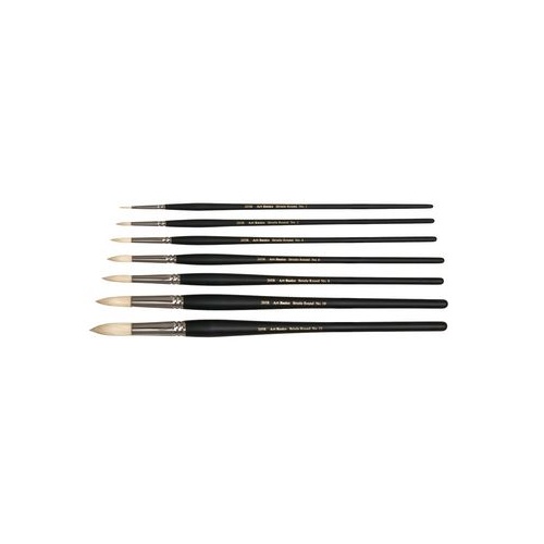 205R Art Basics Hog Bristle Round
