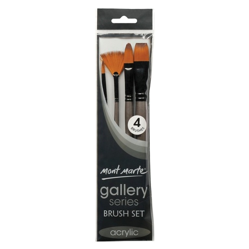 M.M. Gallery Series Brush Set Acrylic 4pce