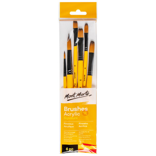 M.M. Gallery Series Brush Set Acrylic 6pce