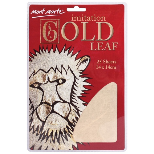 M.M. Imitation Gold Leaf 14x14cm 25 sheets