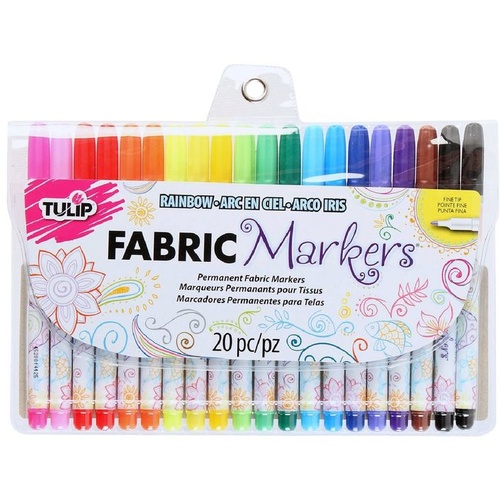 Tulip Fine Tip Fabric Markers 20 Pack
