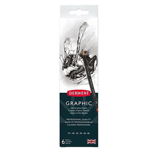 Derwent Graphic Pencil Tin 6 Assorted